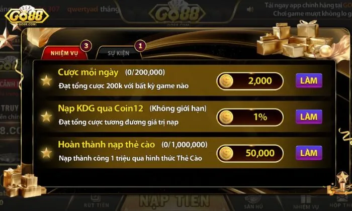 Điểm nổi bật của sân chơi game bài Go88