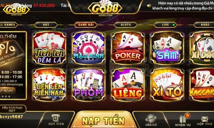 Sân chơi game bài đẳng cấp Go88