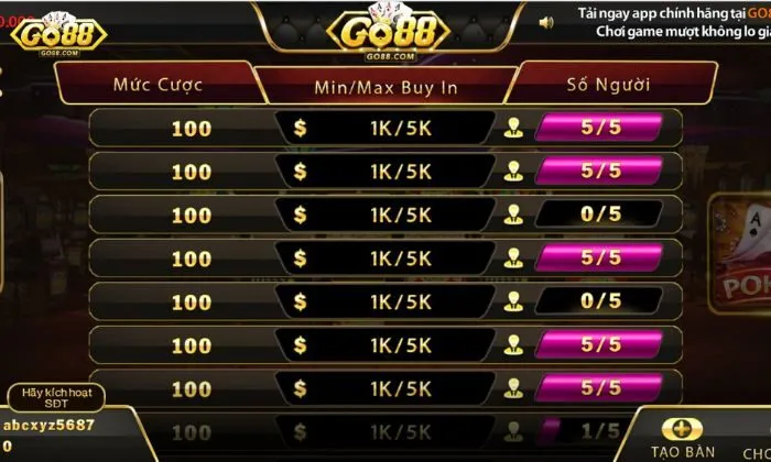 Poker Go88