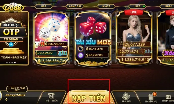 Nạp tiền Go88 Nạp tiền Go88 để trải nghiệm chơi cá cược hấp dẫn tại cổng game