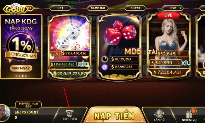 Rút tiền Go88 Điều kiện rút tiền tại Go88đơn giản, nhanh chóng