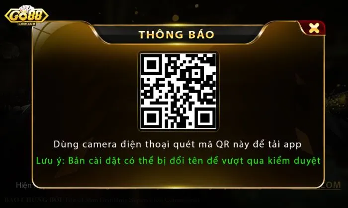 Mã QR để tải tài xỉu MD5 Go88