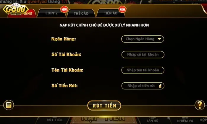 Go88 sẽ xử lý yêu cầu rút tiền trong khoảng 5 đến 30 phút