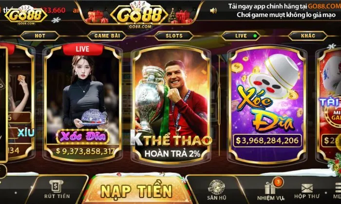 Xóc đĩa truyền thống đã được đưa lên nền tảng trực tuyến Go88